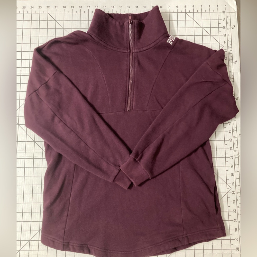PINK by Victoria Secret Women’s XS Maroon 1/4 Zip Sweater